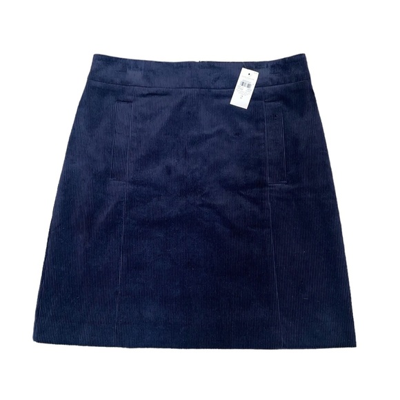 ANN TAYLOR FACTORY NWT Women’s Blue Velvet Skirt - Size 2 - Picture 1 of 5